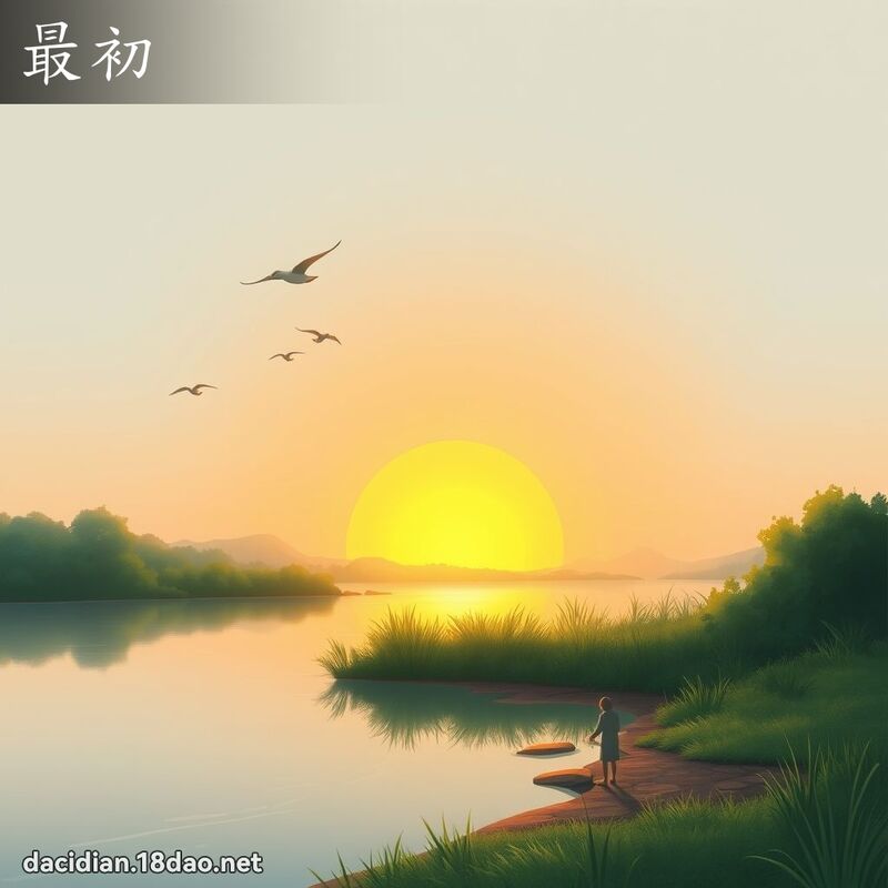 最初 - 國語大辭典配圖
