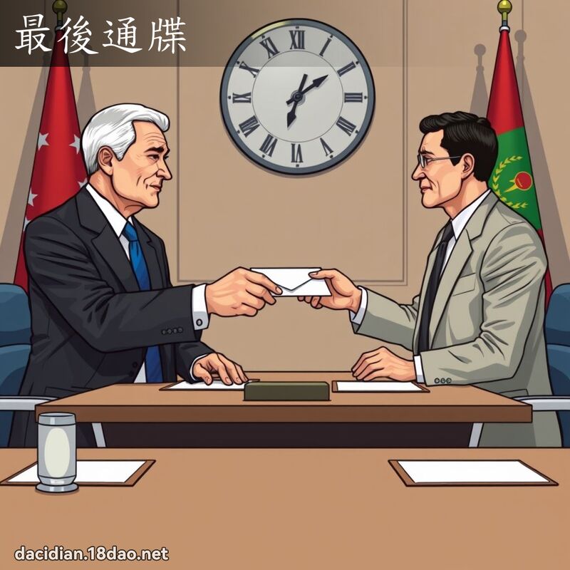 最后通牒 - 国语大辞典配图