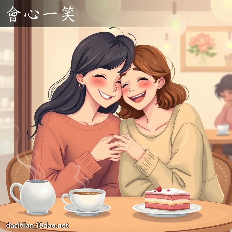 会心一笑 - 国语大辞典配图