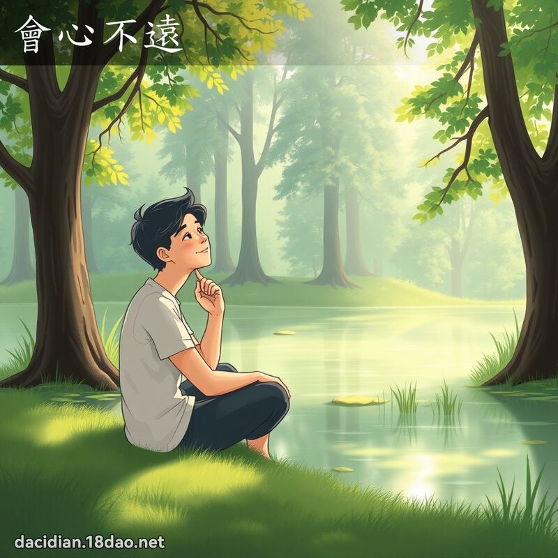 會心不遠 - 國語大辭典配圖
