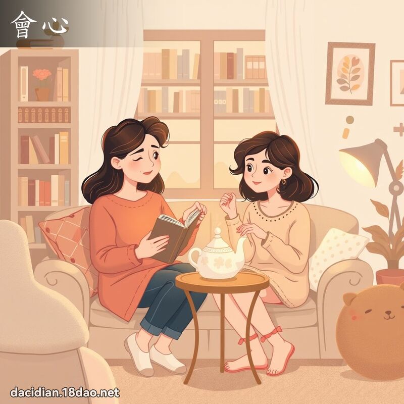 會心 - 國語大辭典配圖