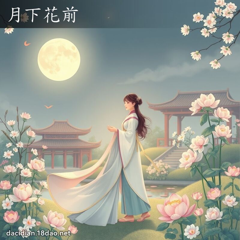 月下花前 - 國語大辭典配圖
