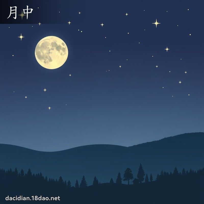 月中 - 國語大辭典配圖
