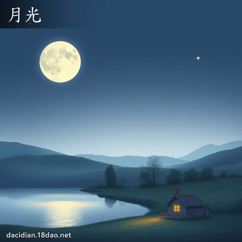 月光 - 國語大辭典配圖