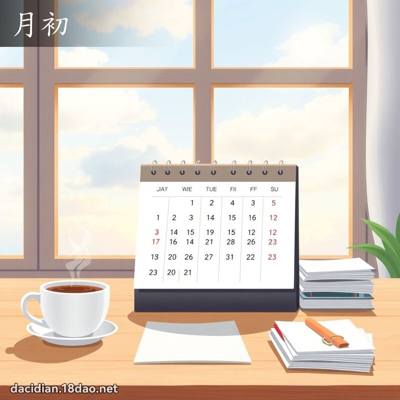 月初 - 國語大辭典配圖
