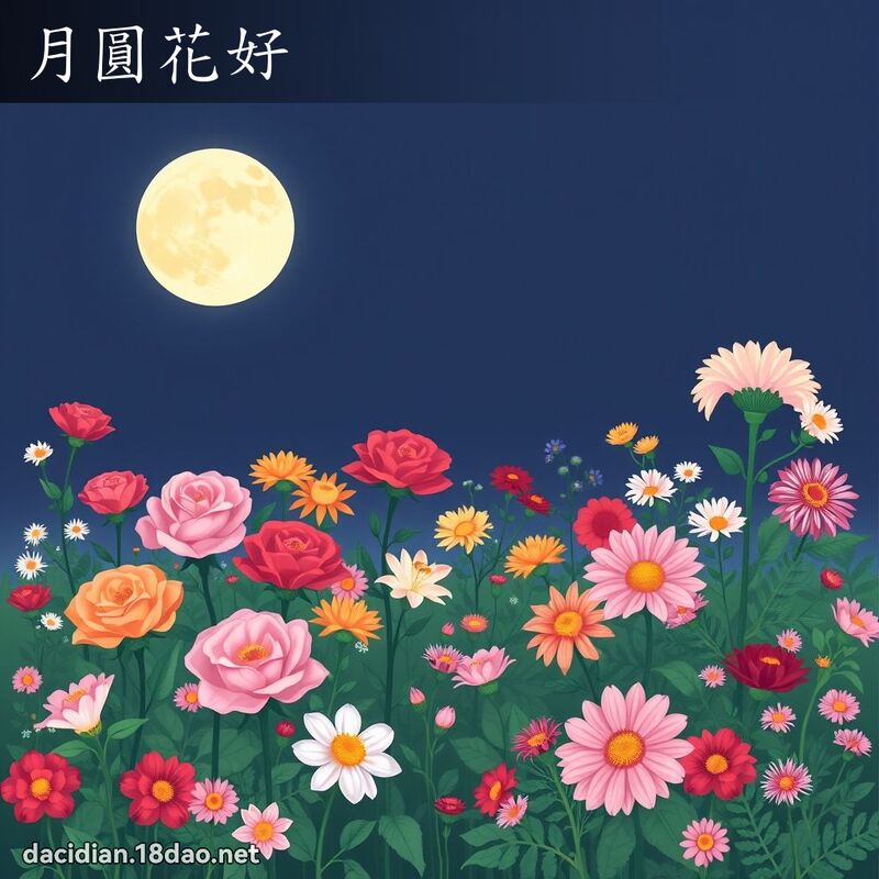 月圆花好 - 国语大辞典配图