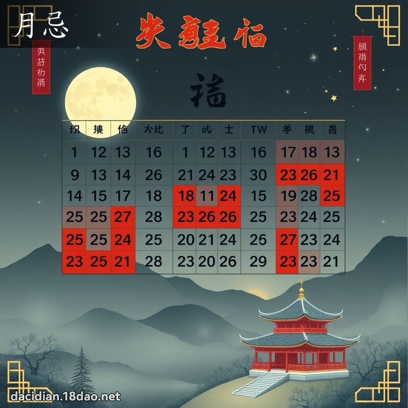 月忌 - 國語大辭典配圖