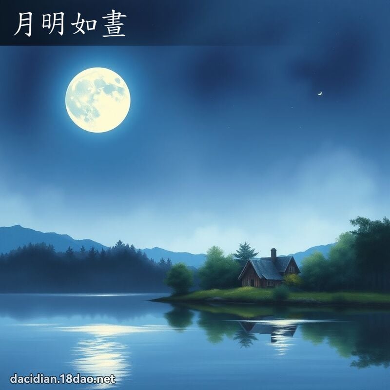 月明如昼 - 国语大辞典配图