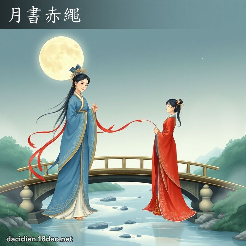 月書赤繩 - 國語大辭典配圖