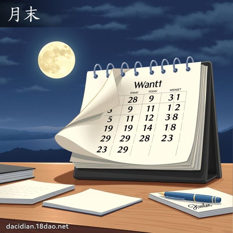 月末 - 國語大辭典配圖