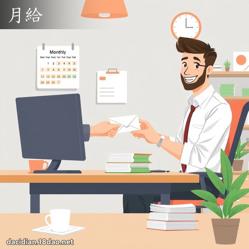 月給 - 國語大辭典配圖
