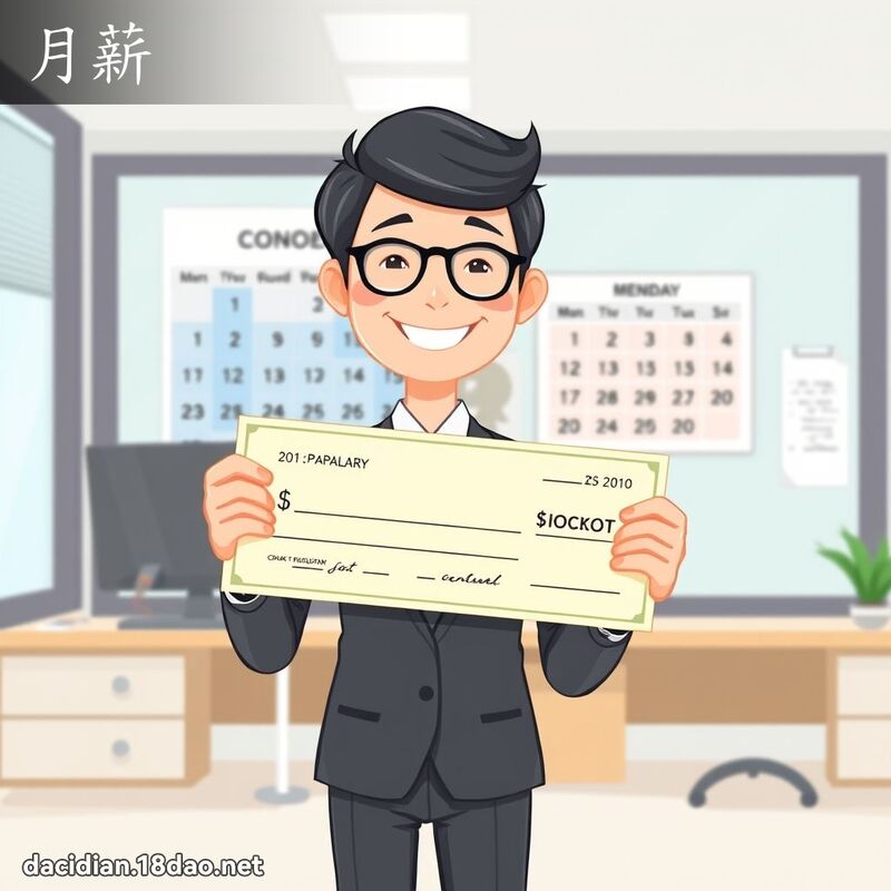 月薪 - 國語大辭典配圖