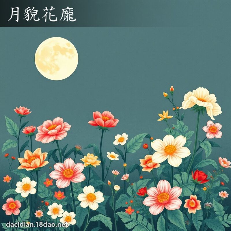 月貌花庞 - 国语大辞典配图