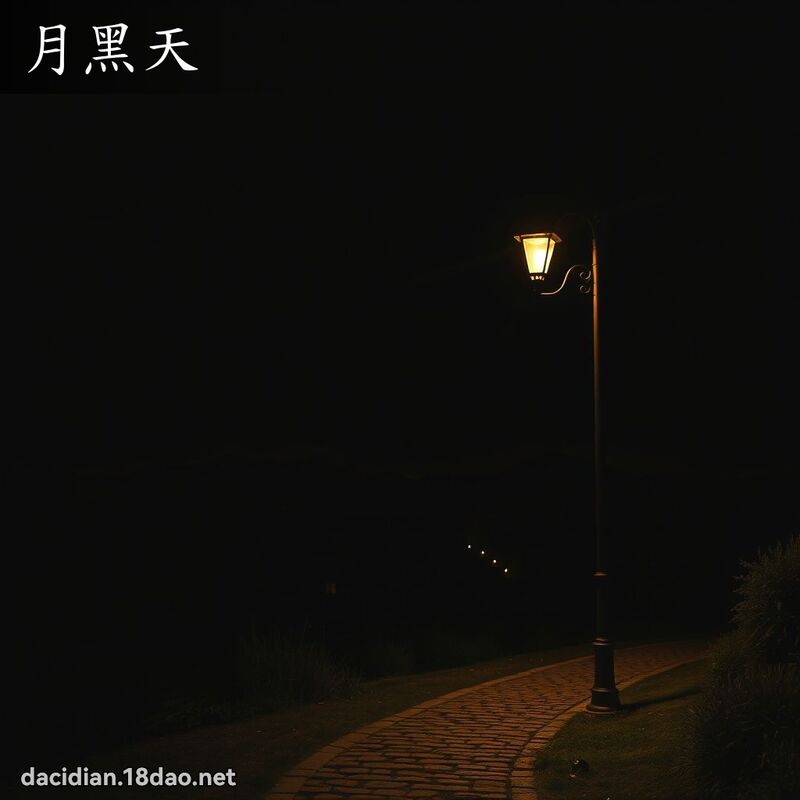 月黑天 - 國語大辭典配圖