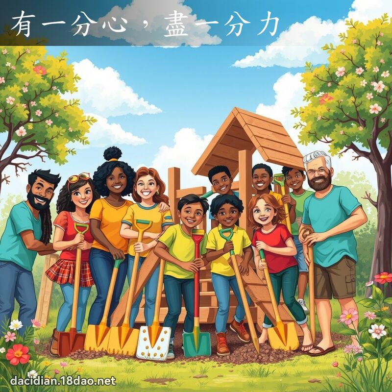 有一分心，盡一分力 - 國語大辭典配圖