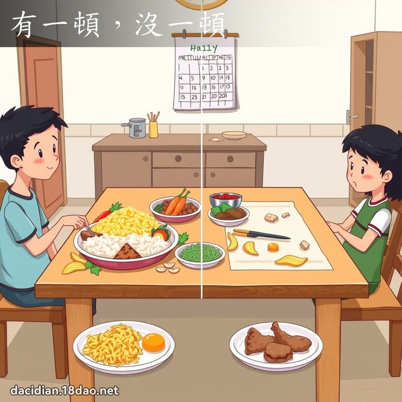 有一顿，没一顿 - 国语大辞典配图