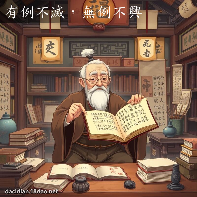 有例不滅，無例不興 - 國語大辭典配圖