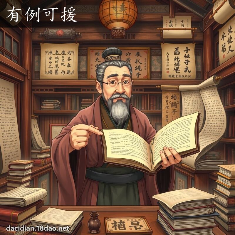有例可援 - 國語大辭典配圖