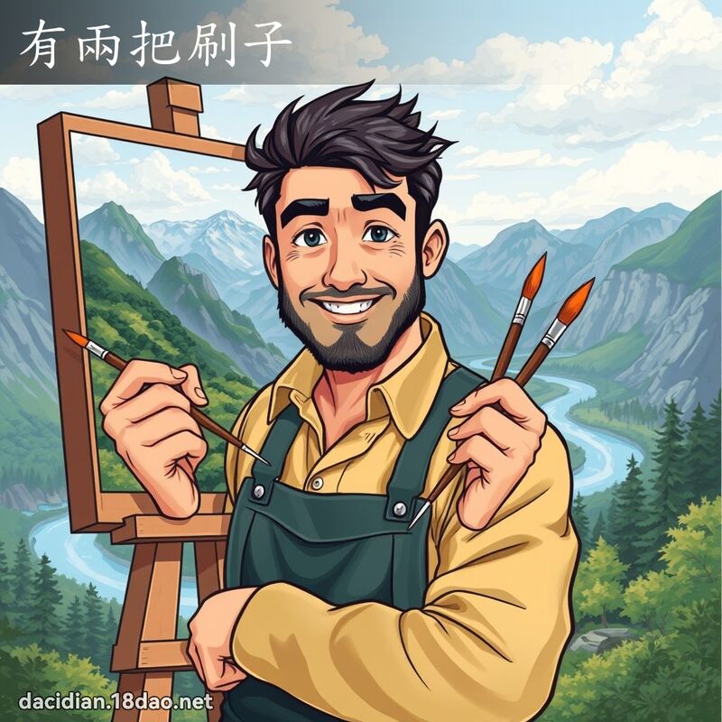 有两把刷子 - 国语大辞典配图