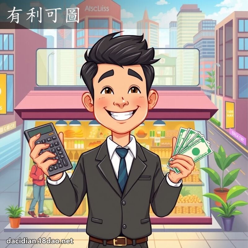 有利可圖 - 國語大辭典配圖