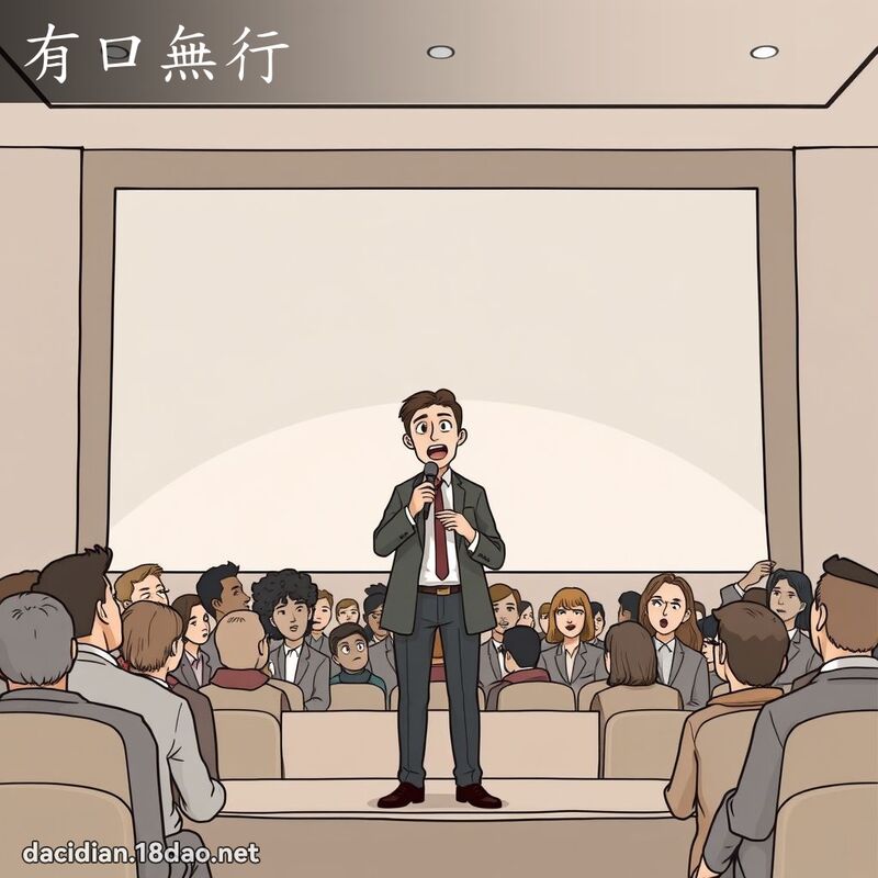 有口無行 - 國語大辭典配圖