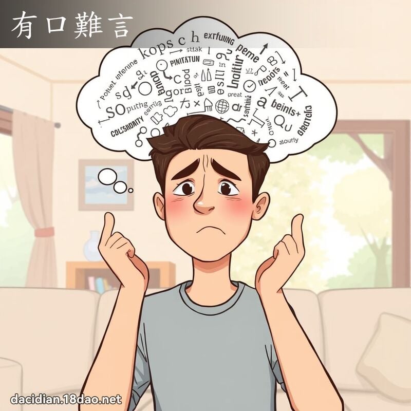 有口难言 - 国语大辞典配图