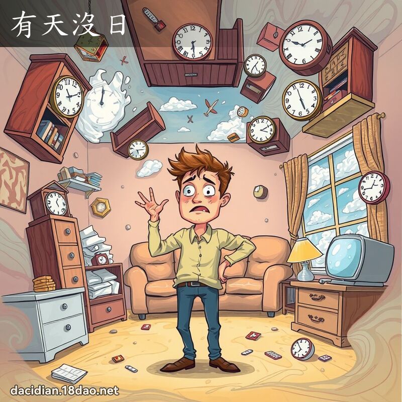 有天沒日 - 國語大辭典配圖