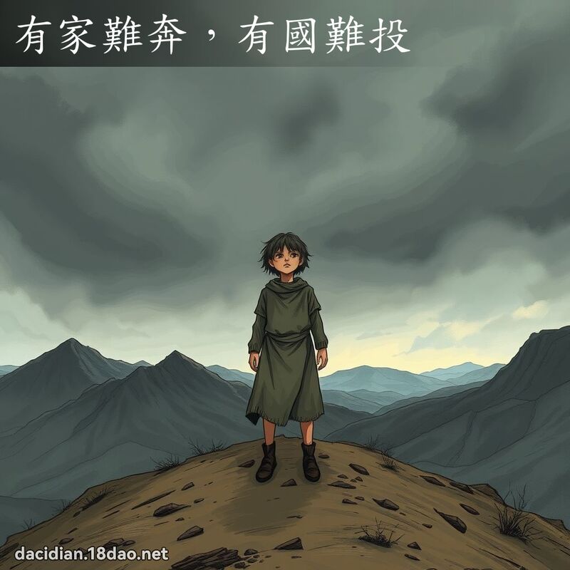 有家难奔，有国难投 - 国语大辞典配图