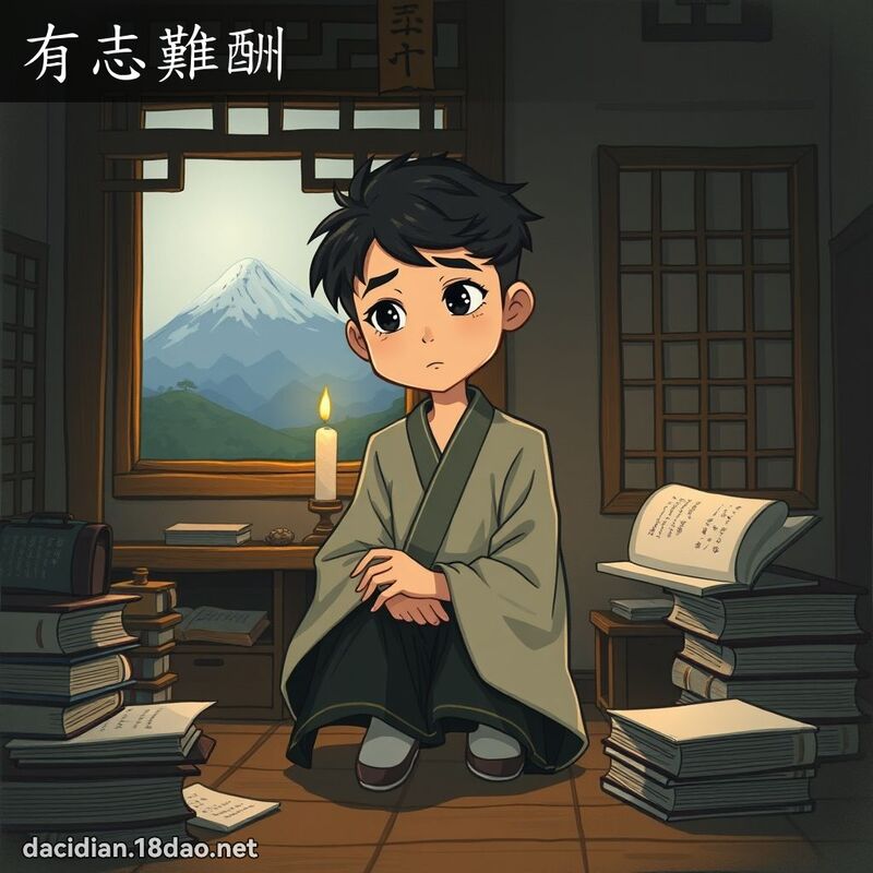 有志难酬 - 国语大辞典配图