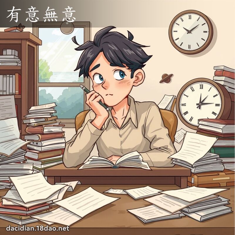 有意无意 - 国语大辞典配图