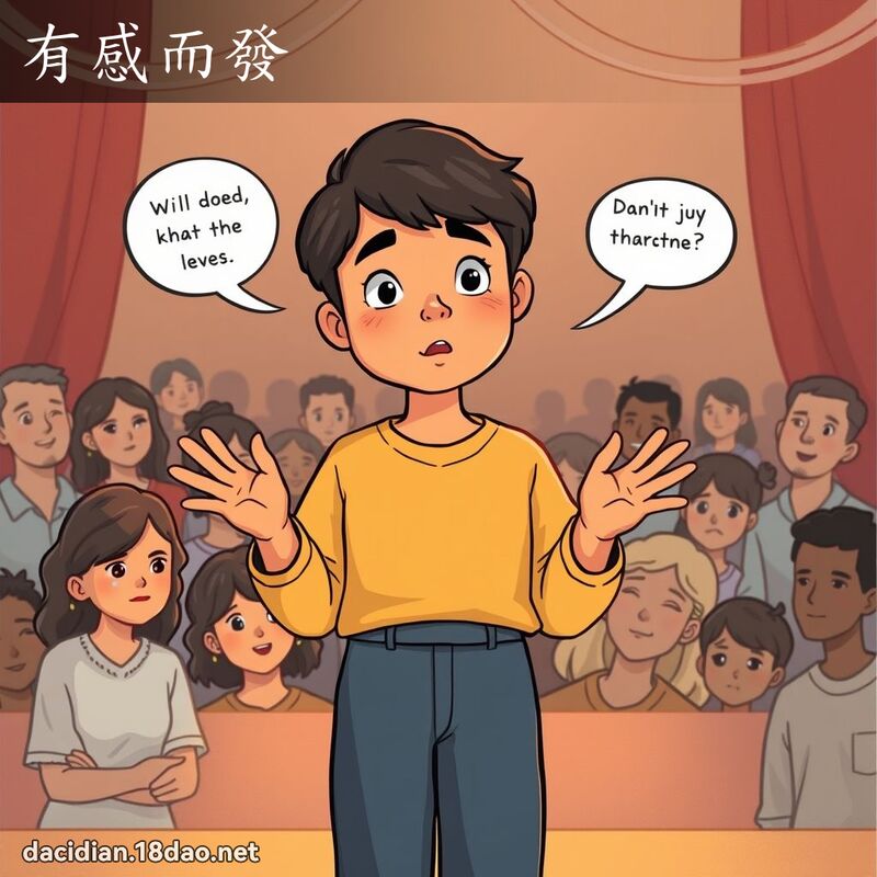 有感而發 - 國語大辭典配圖