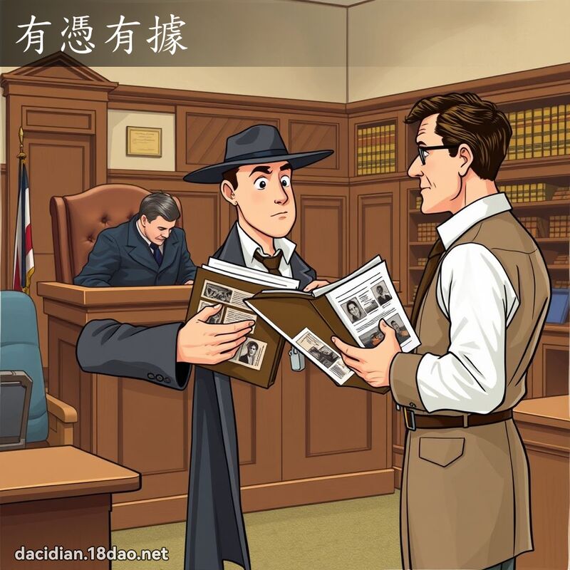 有凭有据 - 国语大辞典配图