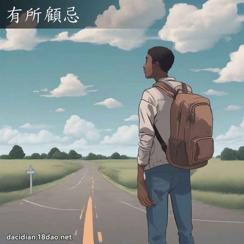 有所顾忌 - 国语大辞典配图