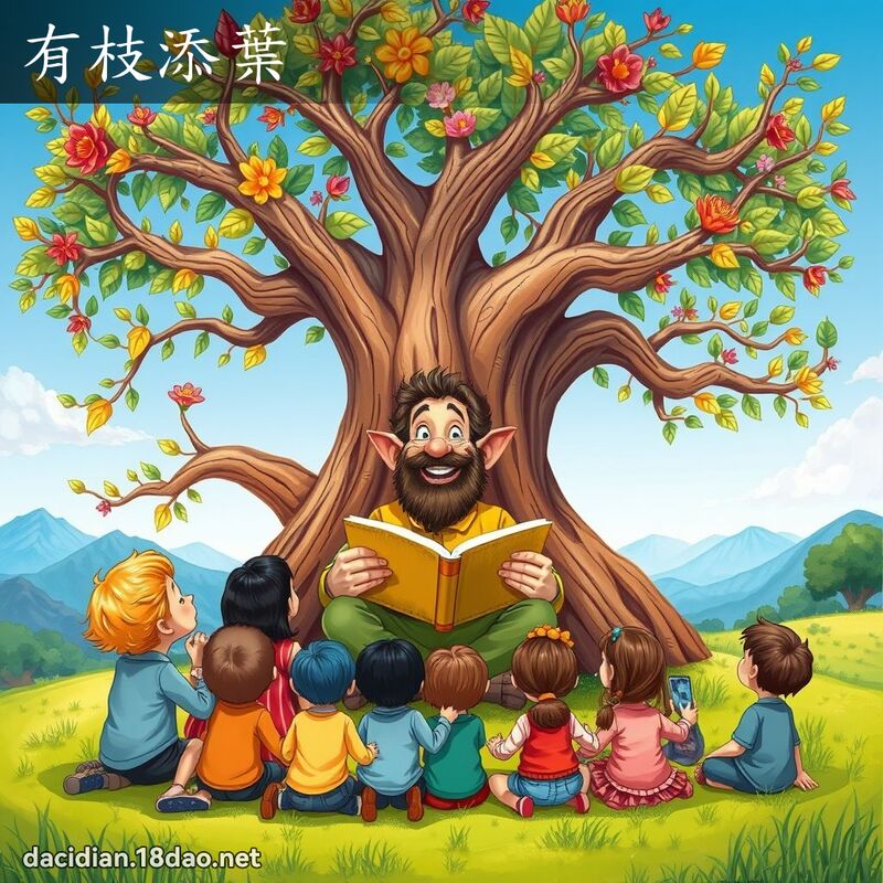 有枝添葉 - 國語大辭典配圖