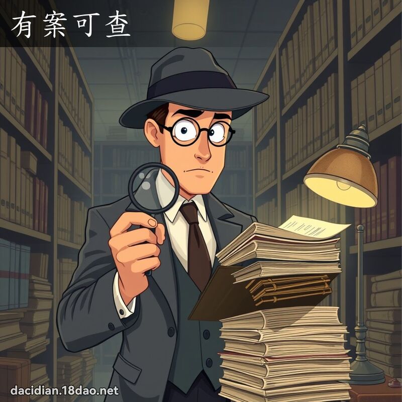 有案可查 - 國語大辭典配圖