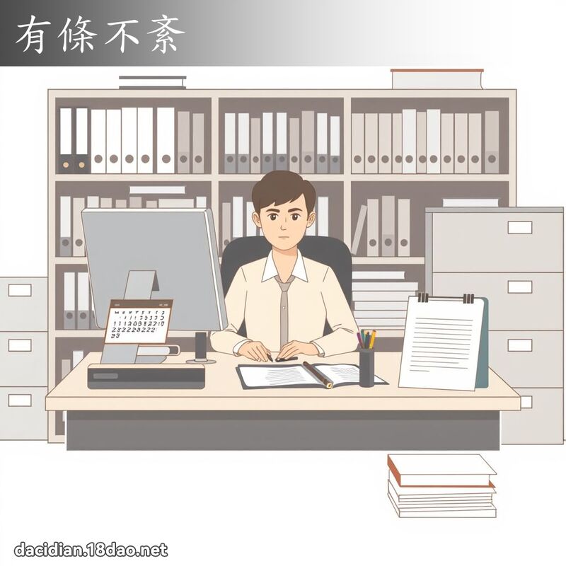 有條不紊 - 國語大辭典配圖