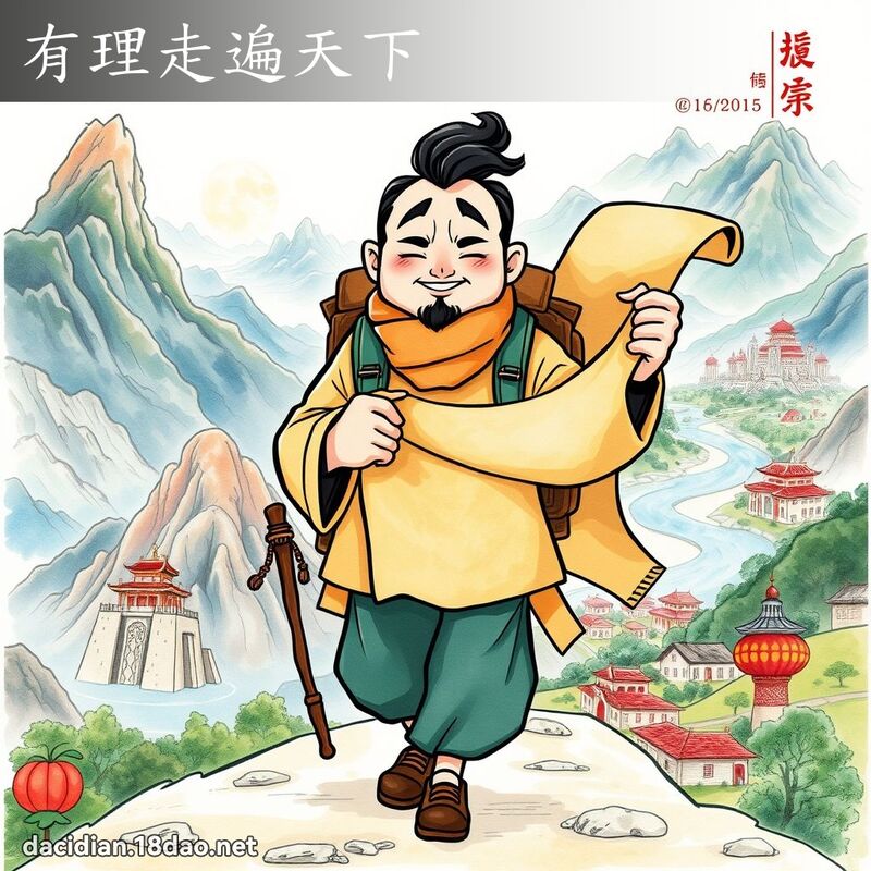 有理走遍天下 - 国语大辞典配图