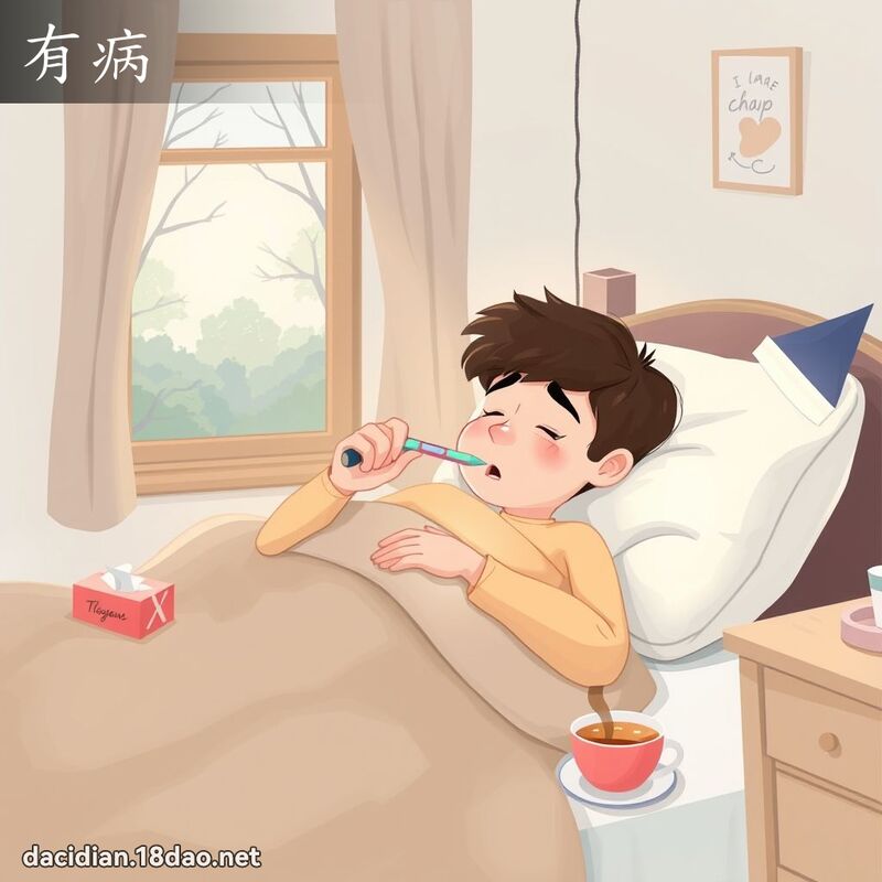 有病 - 国语大辞典配图