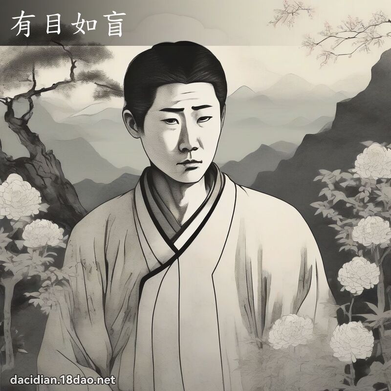 有目如盲 - 国语大辞典配图