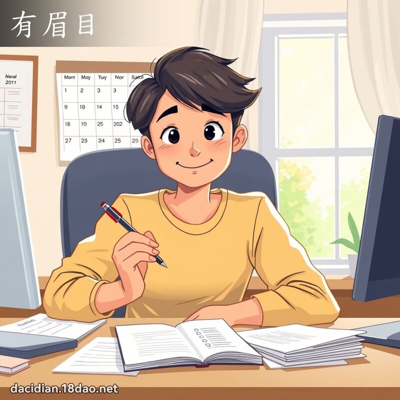 有眉目 - 国语大辞典配图