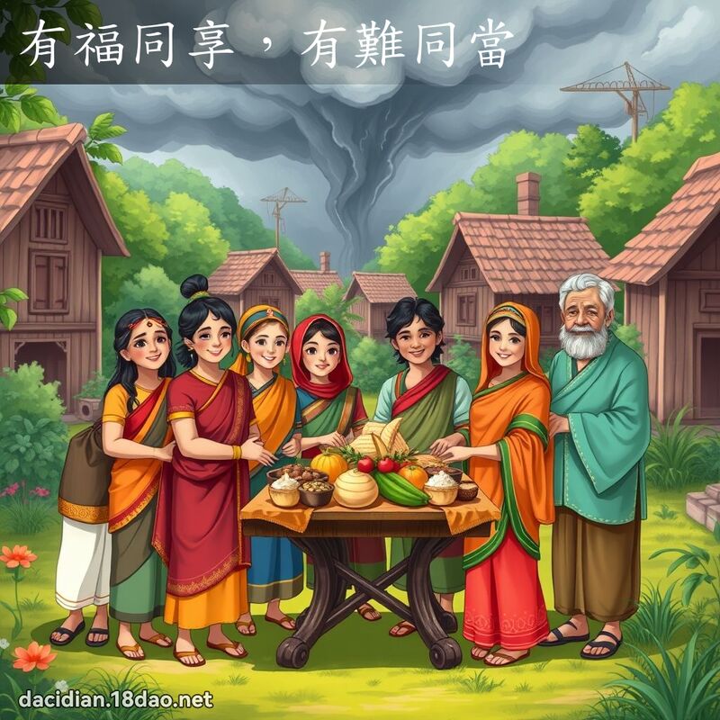 有福同享，有難同當 - 國語大辭典配圖