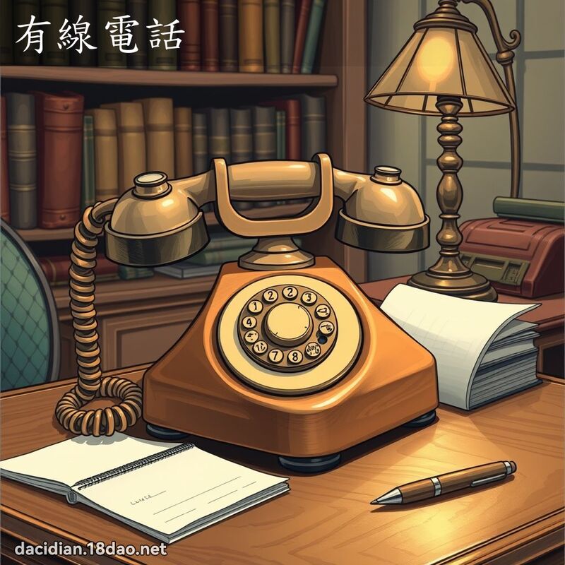 有线电话 - 国语大辞典配图