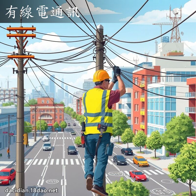 有線電通訊 - 國語大辭典配圖