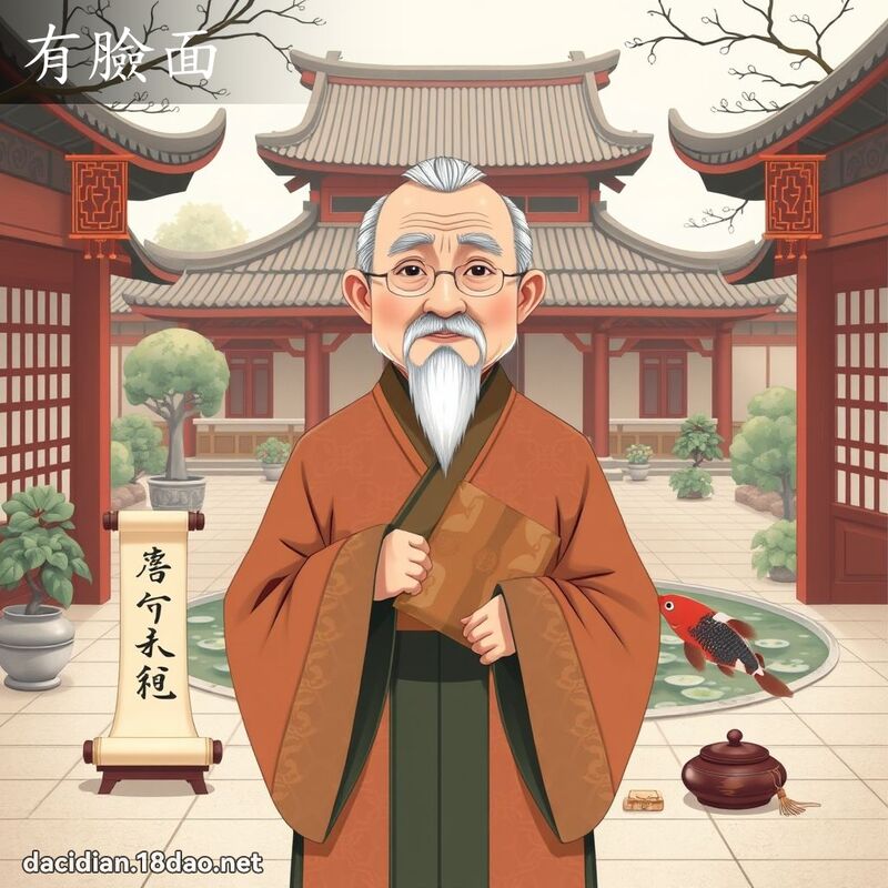 有脸面 - 国语大辞典配图