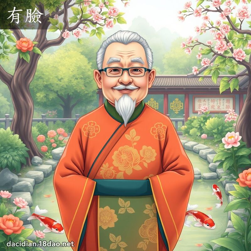 有脸 - 国语大辞典配图