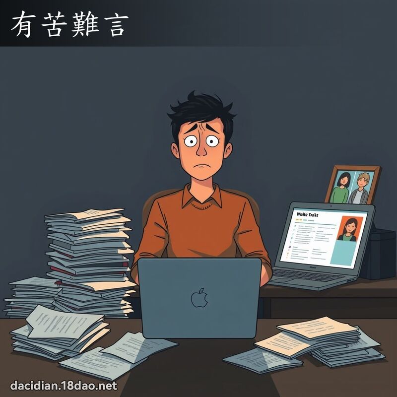 有苦难言 - 国语大辞典配图