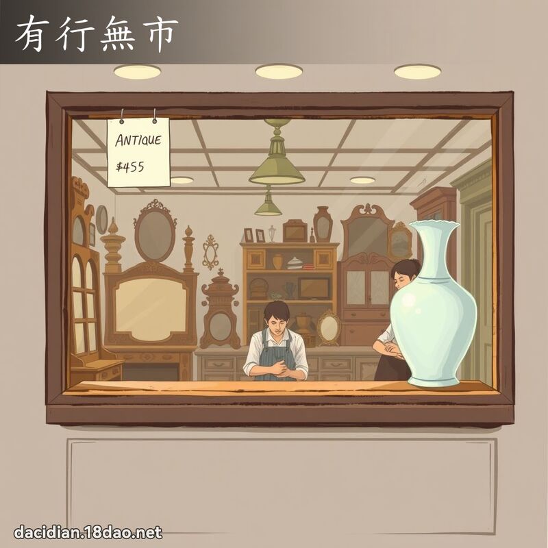 有行无市 - 国语大辞典配图