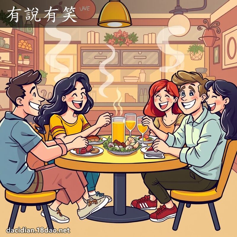 有说有笑 - 国语大辞典配图