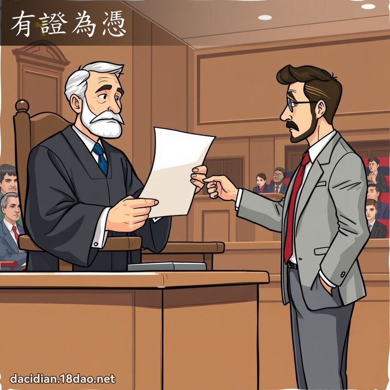 有证为凭 - 国语大辞典配图