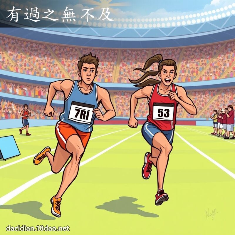 有過之無不及 - 國語大辭典配圖